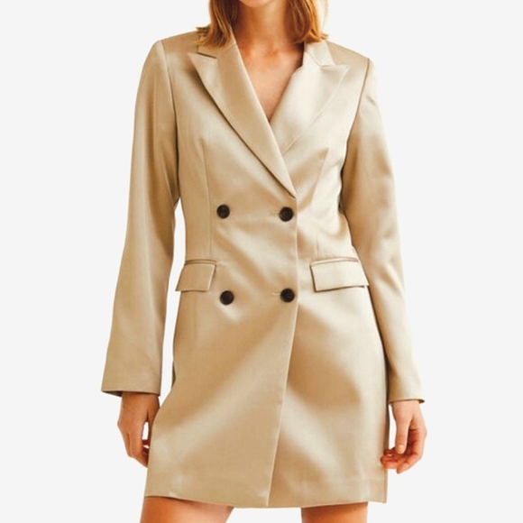 Satin Blazer Dress - Picture 2 of 9